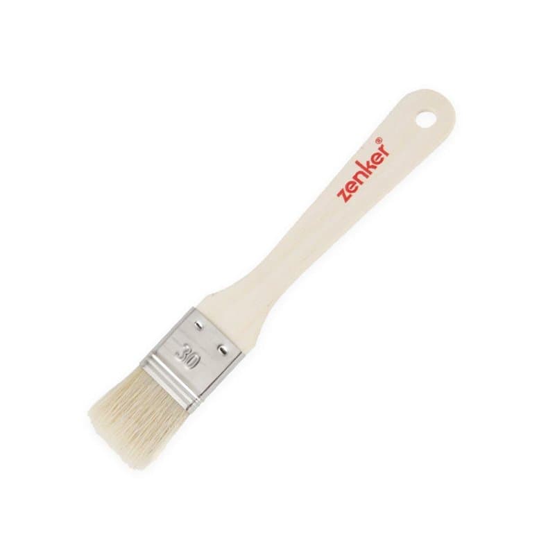 Zenker 31341 Pinceau à pâtisserie à Manche en Bois, Pinceau de Cuisine, Pinceau Alimentaire, Bois FSC, 18,5x2,5cm