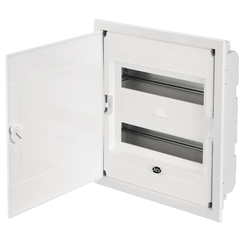 REV 0515502555 Sicherungskasten Boîte de Distribution 2 rangées 24TE, 400 V, 357 x 283 x 70 mm, Blanc