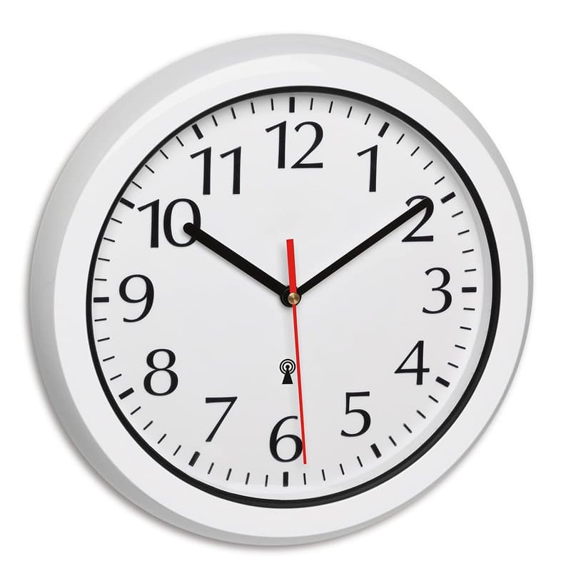 TFA Dostmann 60.3542.02 radiopiloté(e) Horloge Murale 30 cm Blanc pour Salle de Bain/pièce Humide, protégé Contre Les Projection