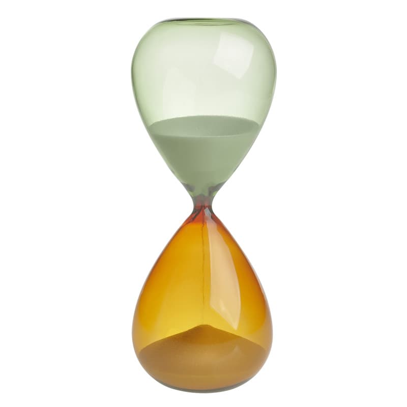 TFA Dostmann Sablier analogique, 18.6010.02.41, durée de Fonctionnement env. 30 Minutes, Horloge de Table, en Verre, Convient co