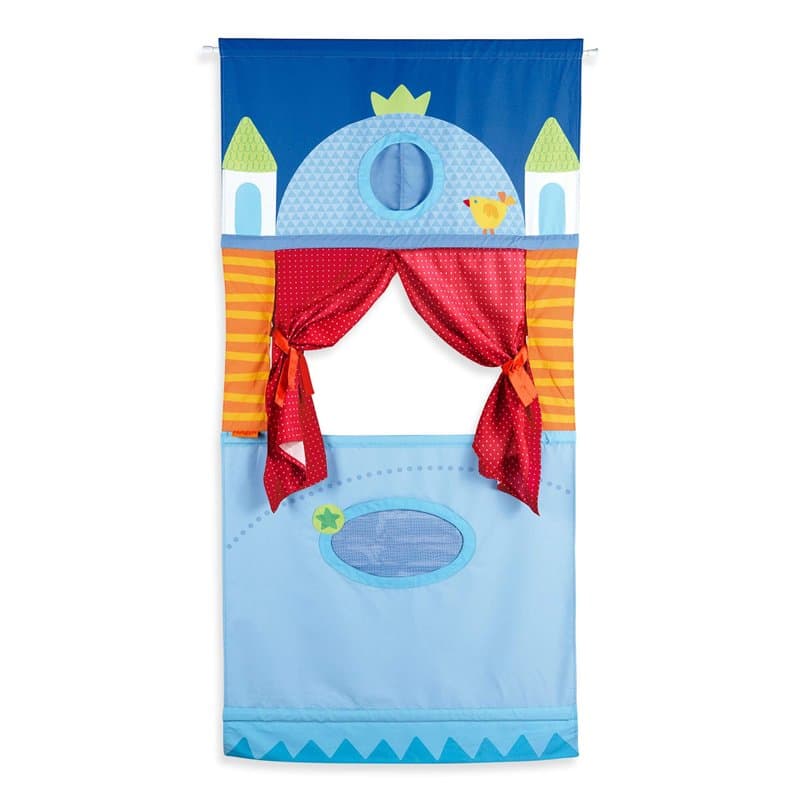 HABA 7281 - Jeux de Société-Théâtre de Porte - Un gain d'espace avec une tige réglable qui s'adapte à la plupart des portes