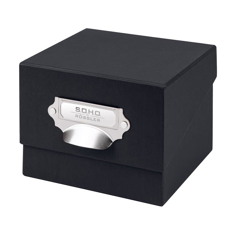 Rössler 1325452700 Boîte de rangement pour photos Noir