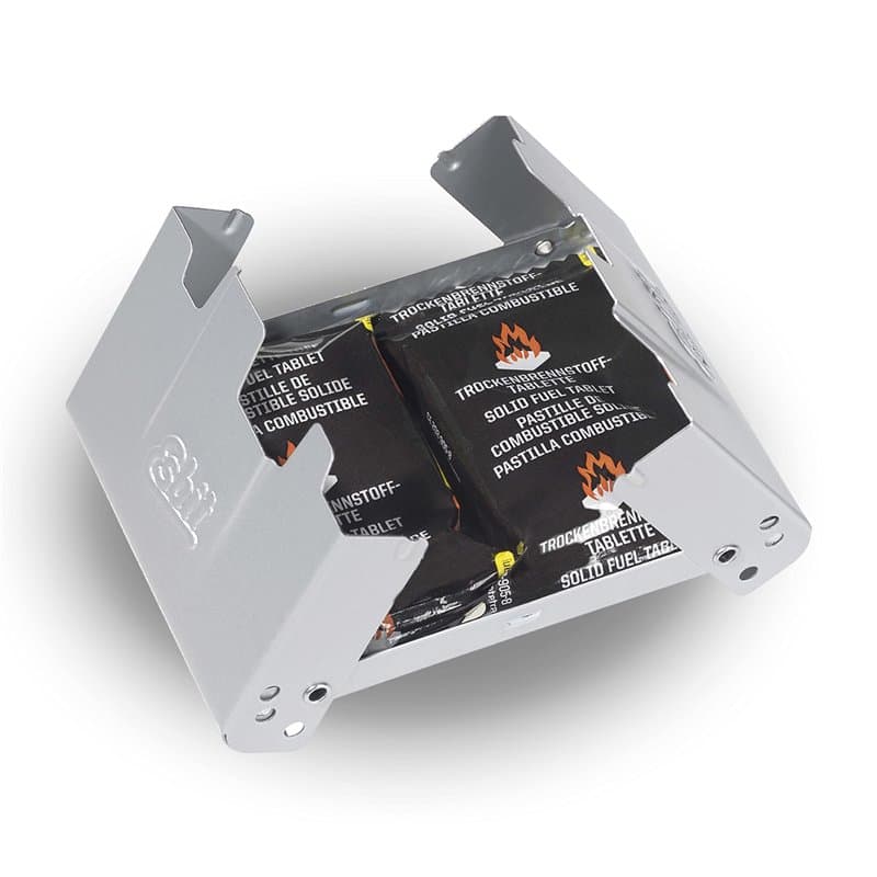 Esbit Réchaud de poche avec protection contre le vent - Réchaud avec combustible sec Esbit 2 x 27 g - Réchaud de camping