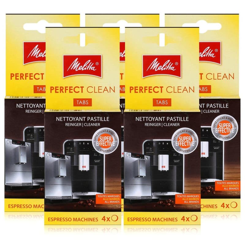 Melitta Perfect Clean 4 tablettes de nettoyage pour machines à expresso 4 x 1,8 g (lot de 5)