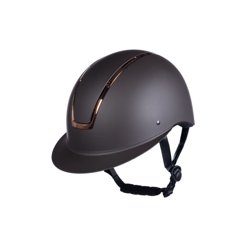HKM Lady Shield Casque d'équitation Adulte Unisexe, Marron/Or Rose, 52-54 cm