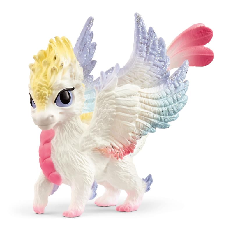 schleich 70825 Bébé Dragon Arc-en-ciel, dès 5 ans, BAYALA - figurine, 6 x 10 x 7 cm