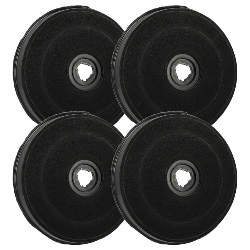 vhbw 4x Filtres à charbon actif compatible avec De Dietrich GZD 0160, HB1655E1 - ECO E233, DHC109XE1 - FAC 519 hotte aspirante -