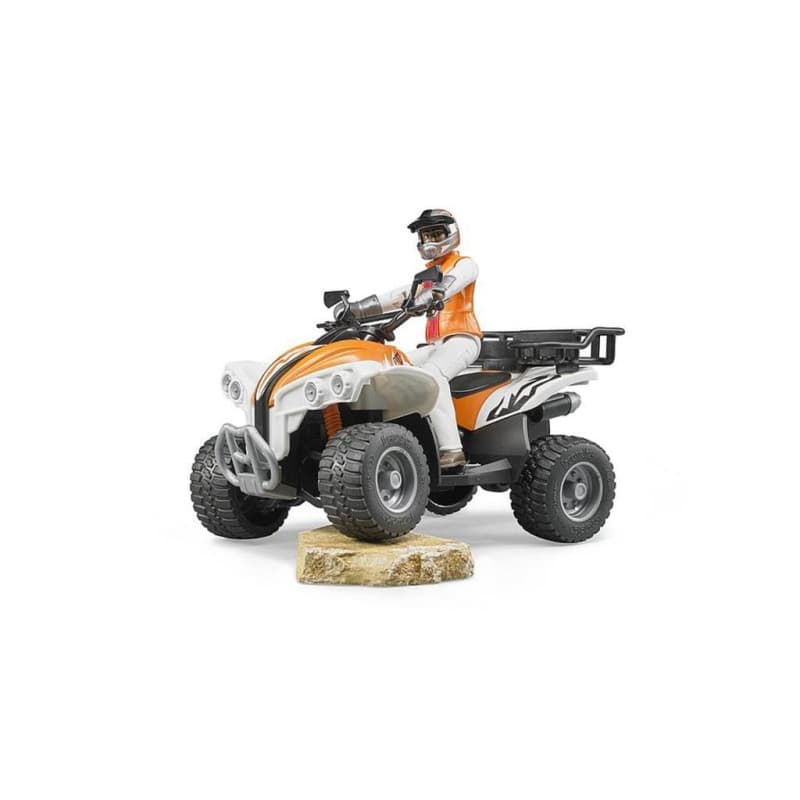 bruder 63000 - Quad avec chauffeur, Figurine jouet, Véhicule, 4x4