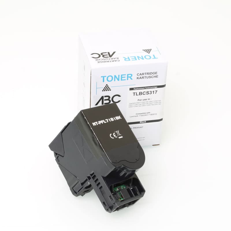 ABC Compatible Cartouche Toner Noir pour lexmark cs317 cs317dn cs417 cs417dn cs517 cs517de cs517dn cx317 cx317dn cx417 cx417dn c