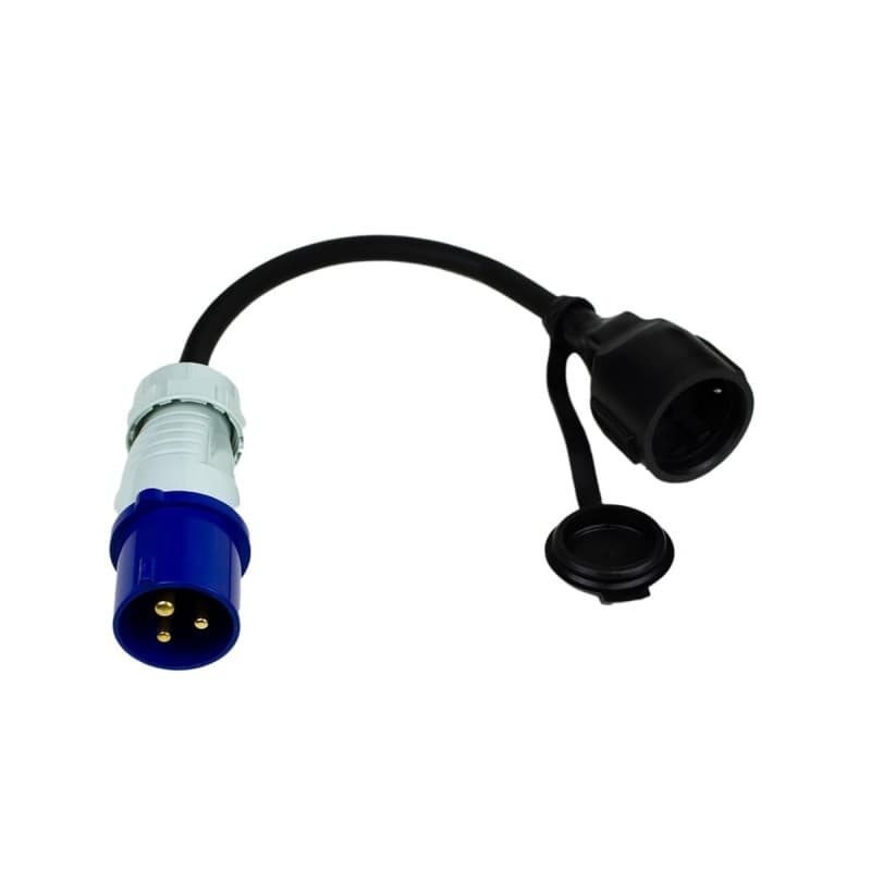 paymali Câble adaptateur CEE mâle vers prise de terre IP44 protégé contre les projections d'eau I H07RN-F 3G1,5 / 16 A pour camp