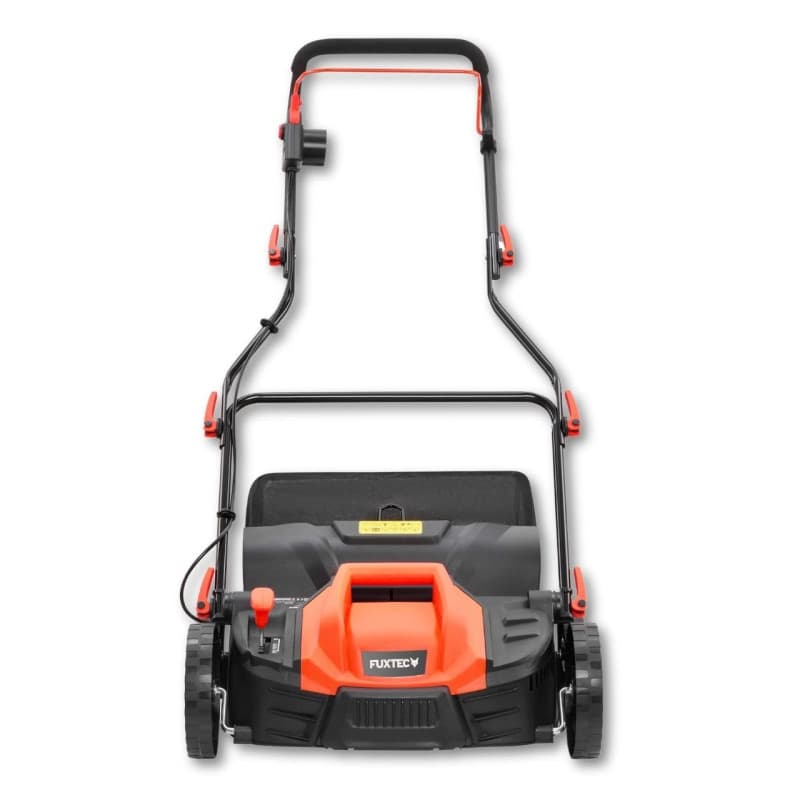 FUXTEC Scarificateur électrique FX-EV360, aérateur de gazon avec 1500 watts de puissance, largeur de travail 36 cm et réglage de
