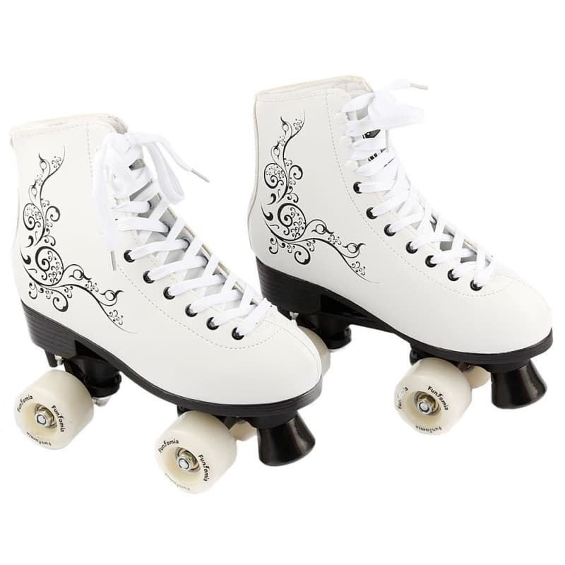FunTomia Patins à roulettes/Discoroller Tailles 30-42 – Patins à roulettes Disco Roller pour l'intérieur et l'extérieur (34, Bla