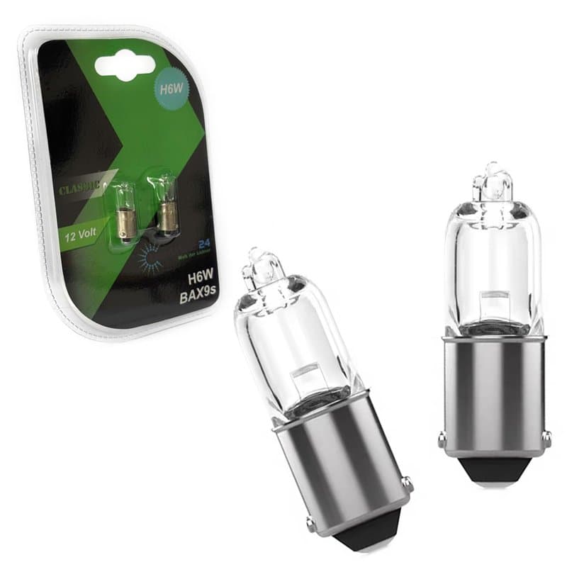 LIGHTWORLD24 Lot de 2 ampoules H6W BAX9s pour feux de position 12V 6W pour voiture, feu de position, lampe de signalisation, mar