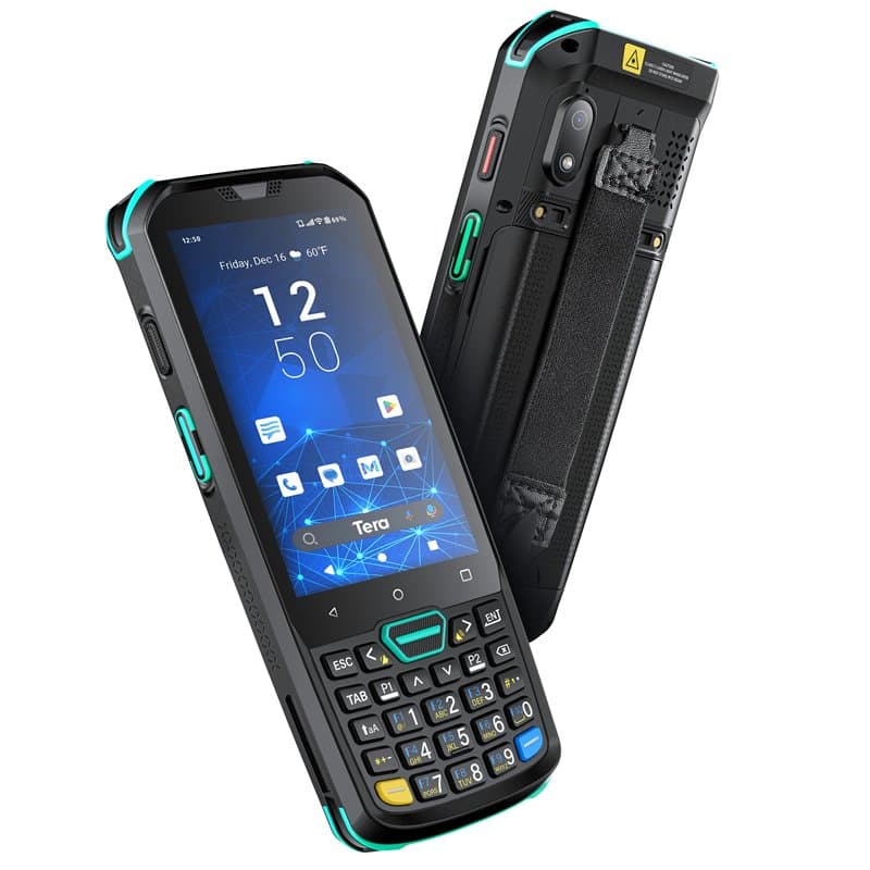 Tera Scanner de Codes-Barres Android 11 avec 26 Touches Moteur de Scannage HS7 IP67 Rugged 4+64GB Batterie de 5100 mAh Charge Ra