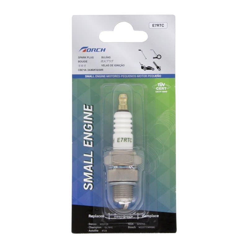 TORCH E7RTC Bougie d'allumage Borne Solide Remplacer pour 6422/BPR7HS 7022/BPR6HS 5111/BP7HS, pour 5379/IWF22 4022/W22FPR-U, pou