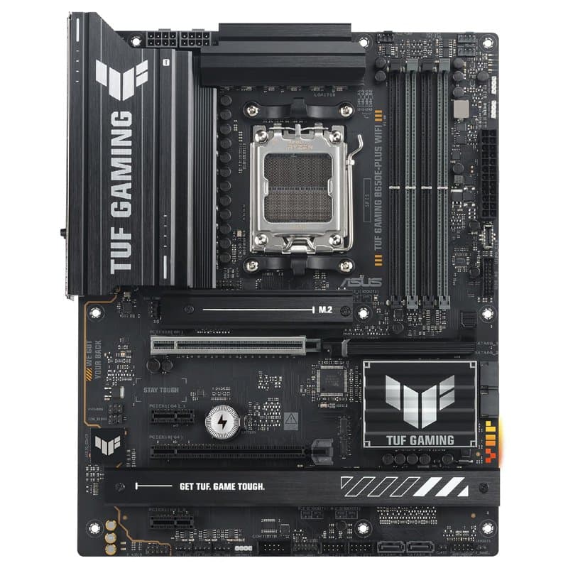 ASUS TUF Gaming B650E-PLUS Carte mère WiFi AMD ATX, 12+2+1 Phases d'alimentation, Fente DDR5, PCIe 5.0, 3 emplacements M.2, Wi-F