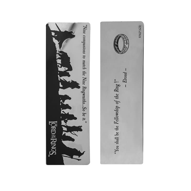 Cinereplicas Le Seigneur des Anneaux – Marque-page en métal Fellowship – 14,8 x 4 cm – Licence officielle