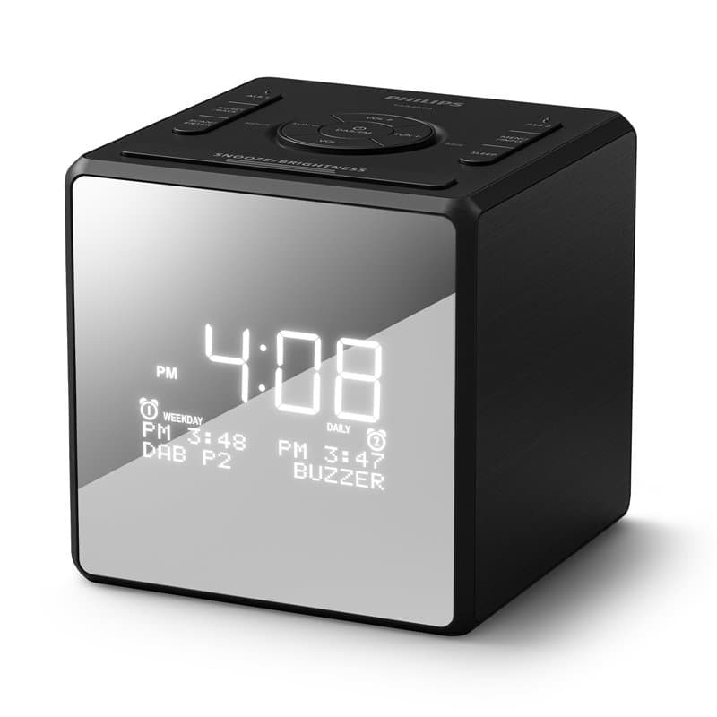 Philips TAR4600 Radio-réveil Dab/FM à Double Alarme avec Port de Chargement USB-C