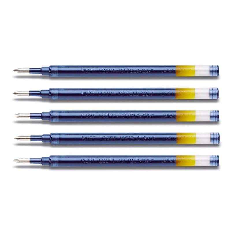 Pilot G2 07 Lot de 5 recharges pour stylos à encre gel Bleu