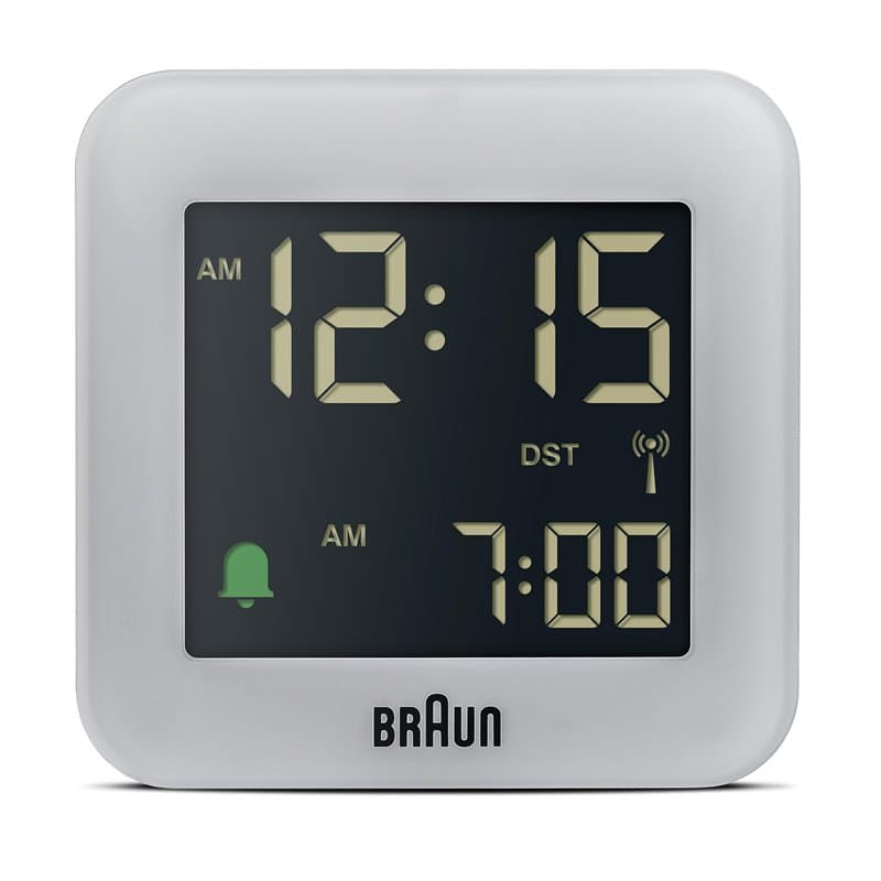 Braun Réveil de Voyage avec Projection numérique Radio-pilotée pour Les fuseaux horaires d'europe Centrale (DCF) avec Fonction S