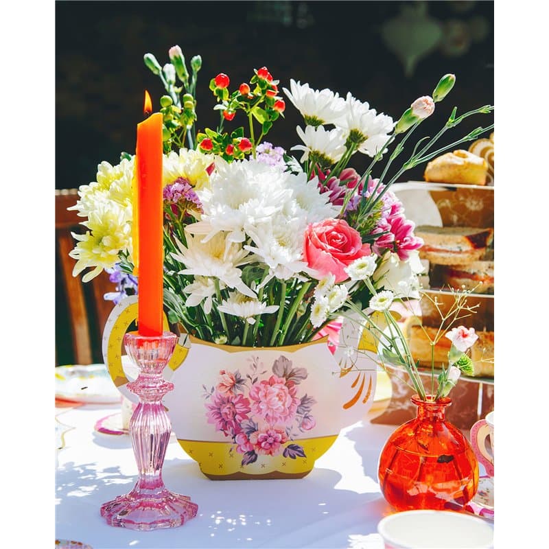 Talking Tables Tea Party Floral Vintage Vase Théière Décoration| Centre de table fleur| Vraiment délicieux| Pour anniversaire ou