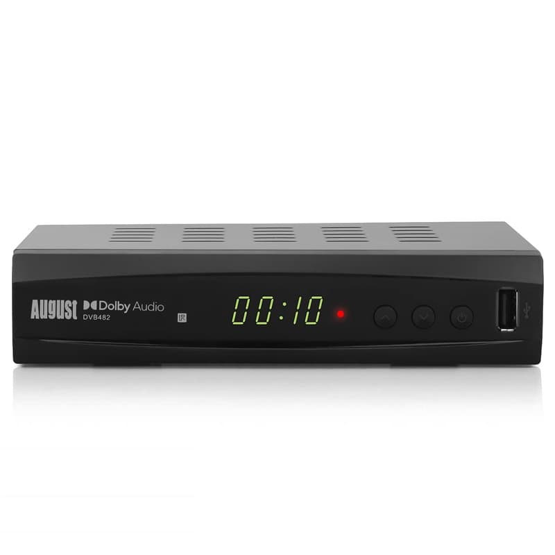 Décodeur et Enregistreur TNT HD - August DVB482 - Regardez et enregistrez simultanément 2 chaînes – Récepteur HDMI Full HD 1080p