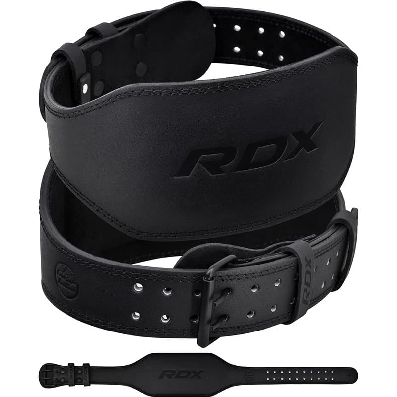 RDX Ceinture de Musculation, 4” 6” Cowhide Cuir D'haltérophilie Belt, 10 Trous Réglables, Support Dos Lombaire Ceinture de Levag
