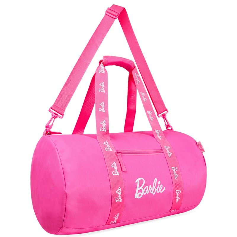 Barbie Duffle Bag, Sac de Voyage Spacieux avec Poches Zippées - Cadeau Fille