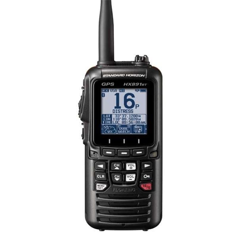 Standard Horizon HX891BT/E Radio VHF marine portative, 6 W, GPS, IPX8 étanche, Bluetooth (noir)