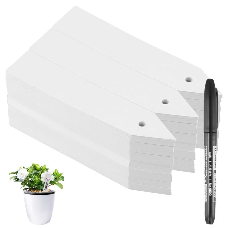 Granvoo Etiquette Jardin Imperméable, 300 Pièces Etiquettes Plantes Etiquettes Semis Réutilisable, 10x2cm Plastique Etiquette Po