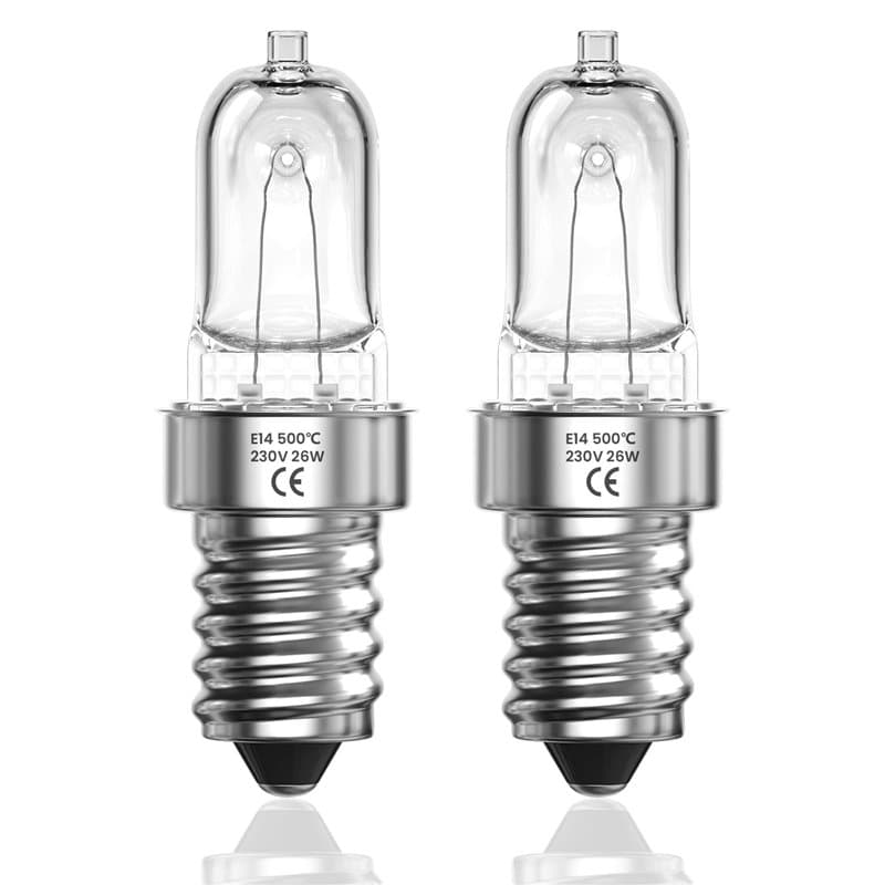 LumiGo Ampoule de Four E14 500 Degré, Ampoule Four E14 26W Dimmable Blanc Chaud 2700K Ampoule pour Four E14 AC220-240V pour Micr