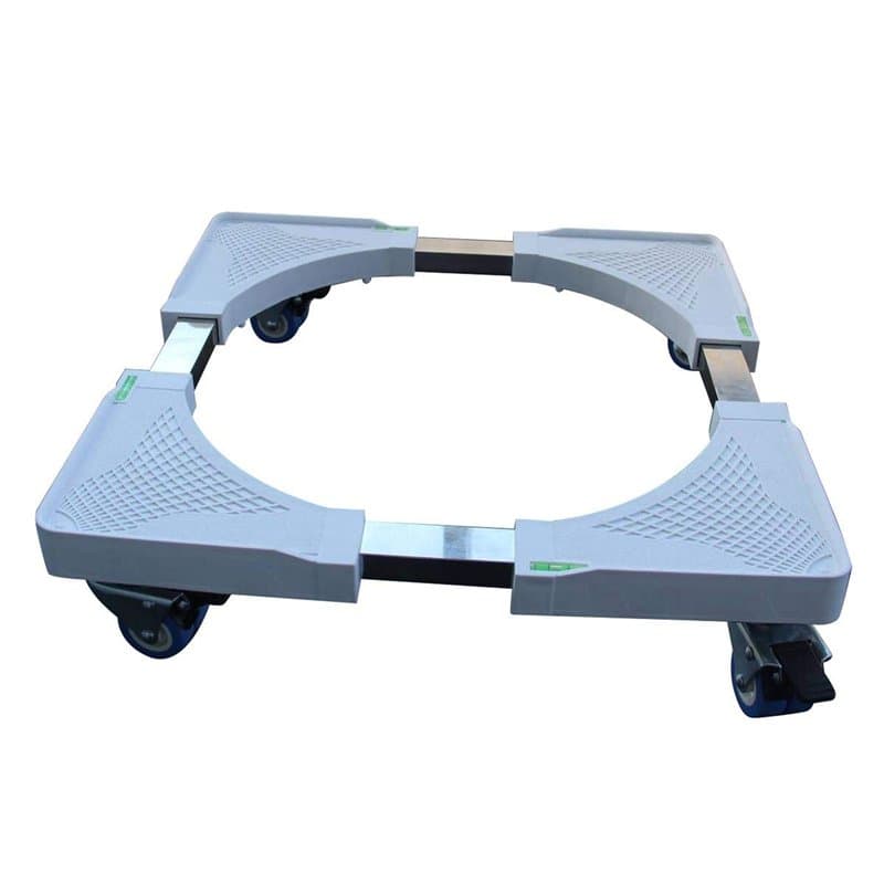 TOPWAY Base Mobile de Réfrigérateur Machine à Laver Réglable 52cm-72cm, 300kg Charge, avec 4 × 2 roues Pivotantes à Frein de Ver