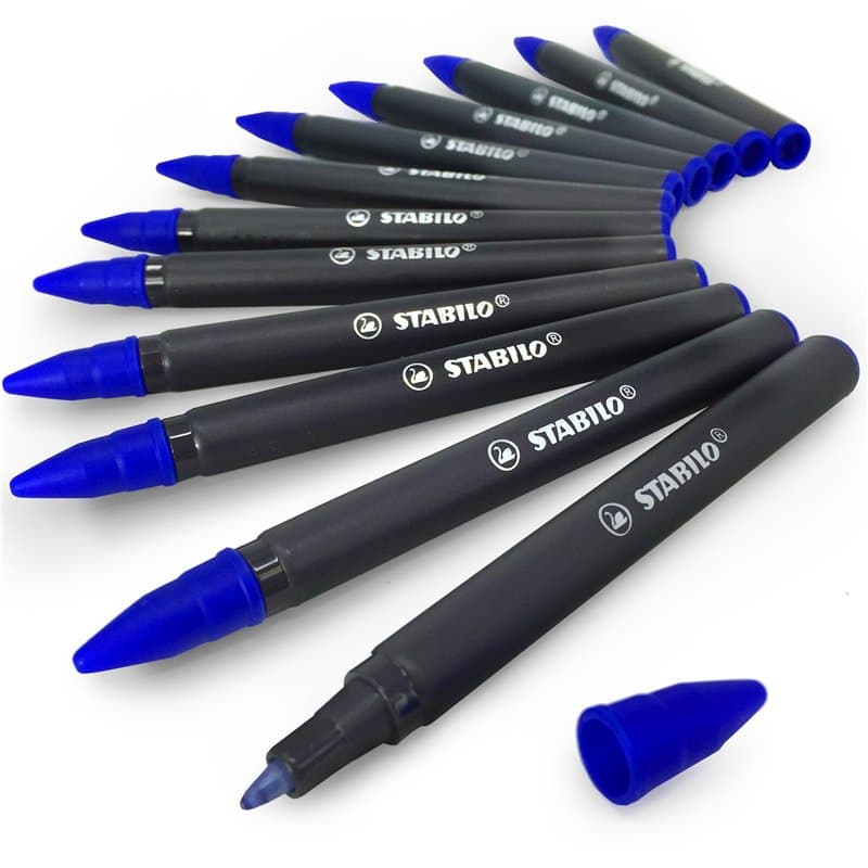 Stabilo Easy Start 12 recharges pour stylo à bille 0,5 mm Bleu 4 lots