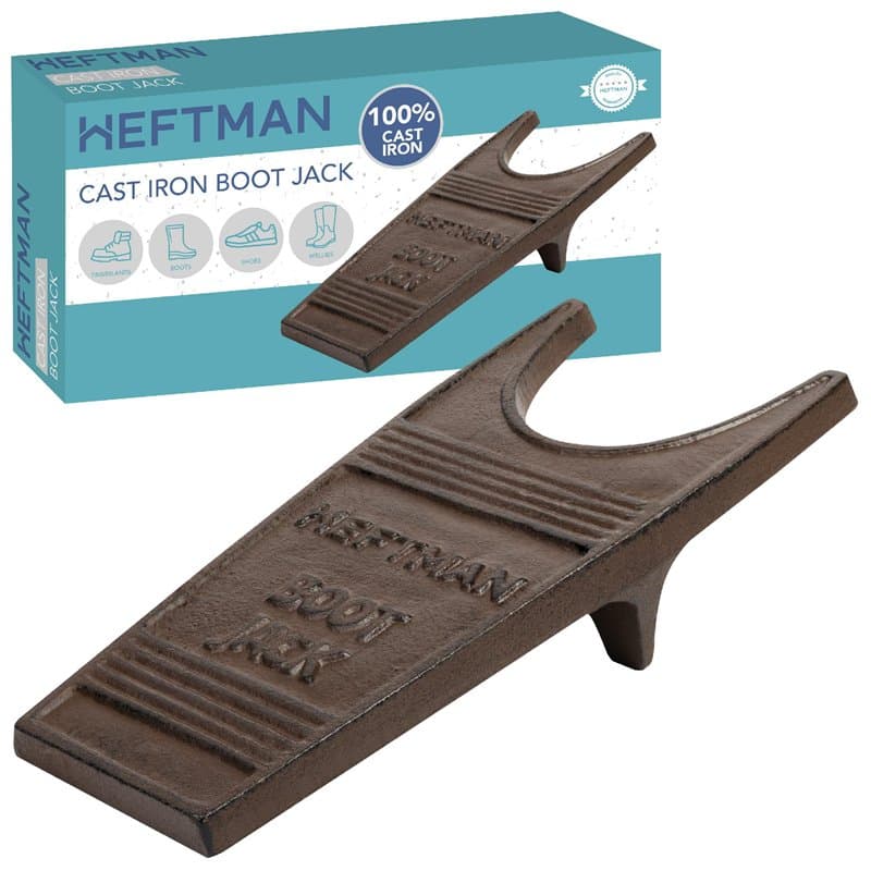 HEFTMAN Tire Bottes en Fonte - Tire Botte Robuste et Rustique pour Bottes en Caoutchouc, Chaussures - Enleve Botte, Boot Jack Ré