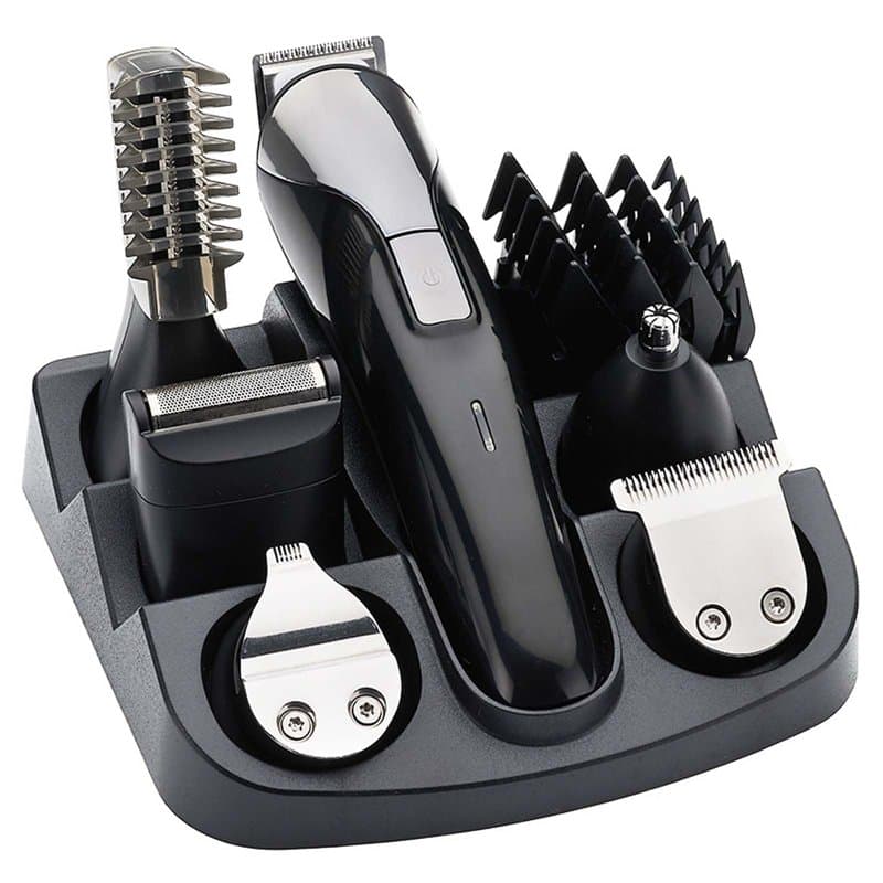 Colexy Tondeuse Barbe Homme, Tondeuse Cheveux pour Hommes, 12 en 1 Kit d'Outils de Toilettage avec Tondeuse pour Nez et Oreilles