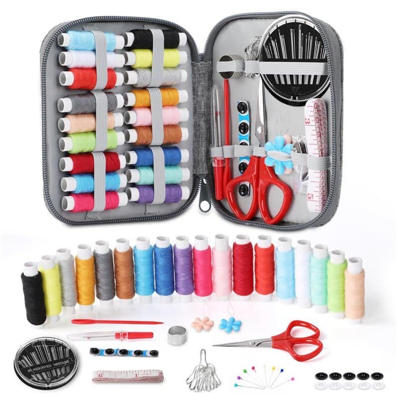VynyQoo 90 Pièces Kit Couture Complete, Mini Kit de Couture de Voyage avec Étui de Transport, Set de Couture avec Accessoires de