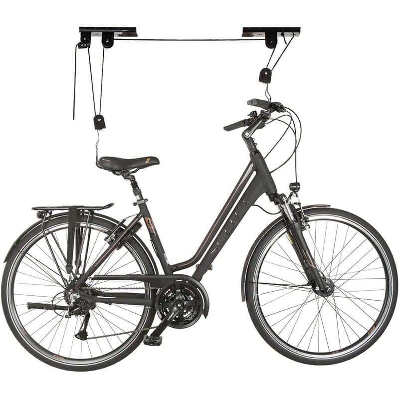 Leveur de Plafond pour vélos, canoës et Kayak pour soulever des Poids jusqu'à 60 kg Support avec Crochet et poulie cykellift Bik