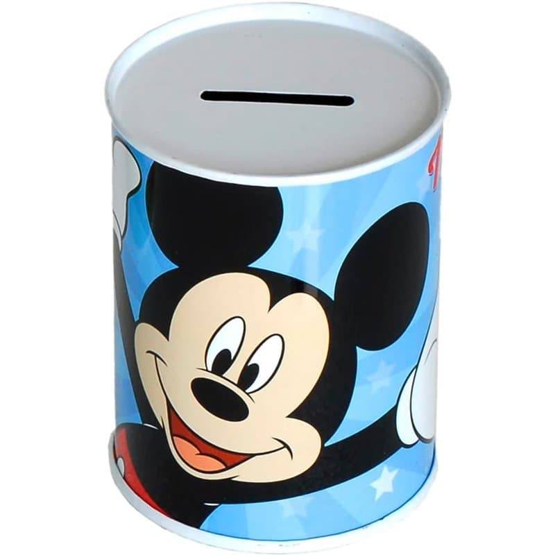 Disney Tirelire Mickey Mouse en métal Étain non ouvert 10 x 7,5 cm