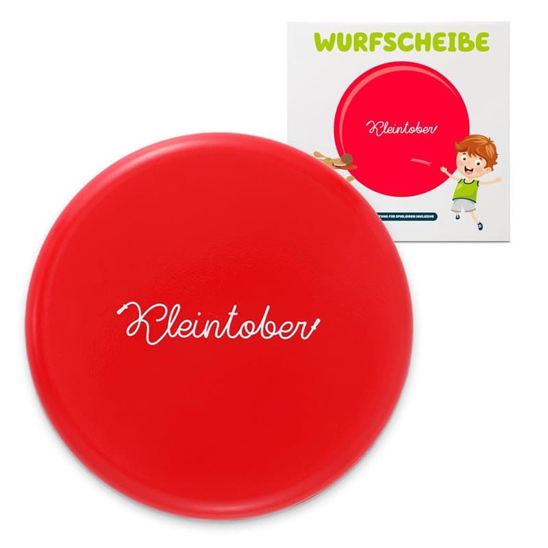 Kleintober Disque de Lancer de qualité supérieure I Flying Disc, Disque à Frisbee Rouge avec Instructions de Jeux I Disque Volan