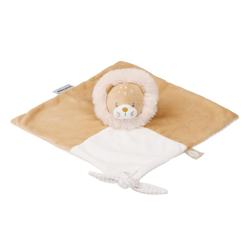 Nattou Doudou en Ployester, Lion, Compagnon de Route dès la Naissance, env. 40 cm, Flo, Oli & Ernest, Ernest Brun