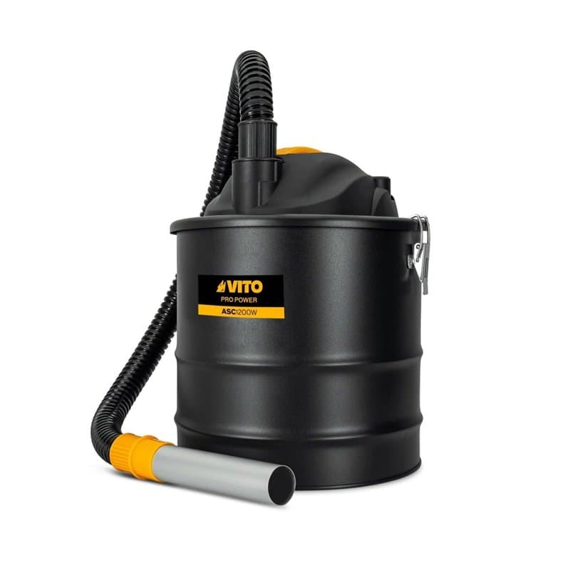 VITO - Aspirateur de cendres 1200W 18L Filtre HEPA Barbecues Poêles Jusqu'à 50°C Souffleur Filtre HEPA