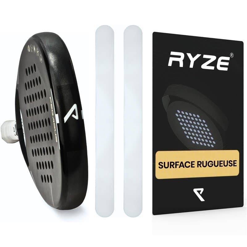 RYZE Protection Raquette de Padel Transparent - Surface Rugueuse - Protecteur Raquette de Padel en Pack de 2 - Matériau Résistan