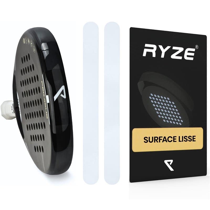 RYZE Protection Transparente pour Raquette de Padel - Surface Lisse - Protecteur de Raquette de Padel en Pack de 2 - Matériau Ré