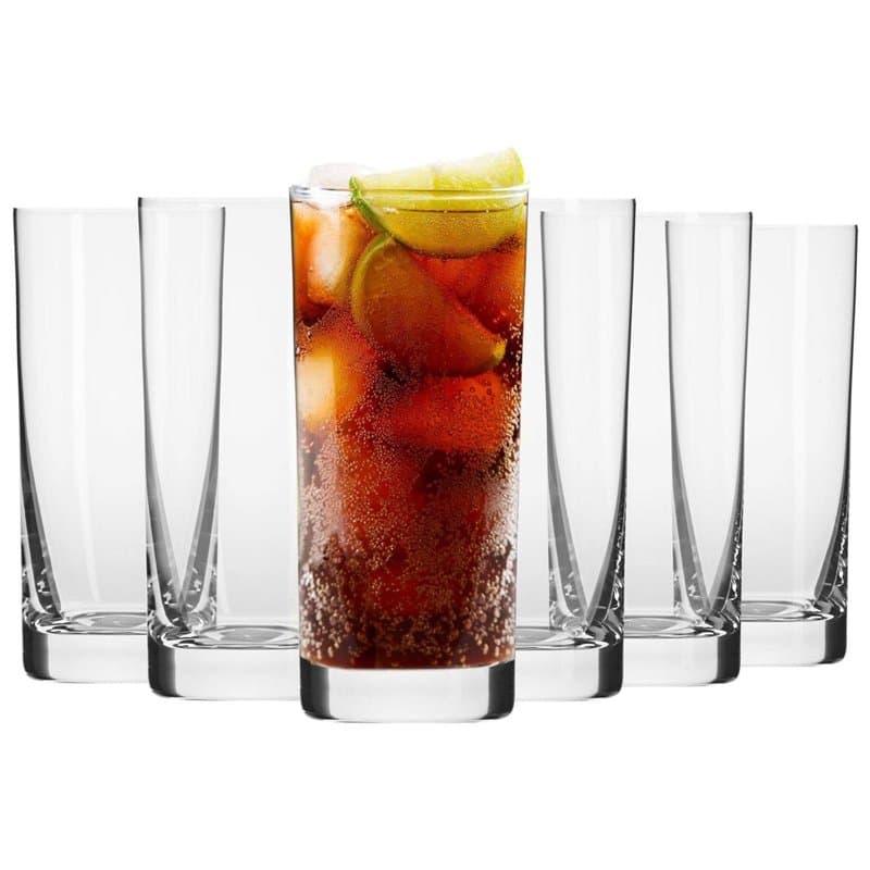 Krosno Verre à Eau Jus Long-Drink | Lot de 6 | 350 ML | Collection Blended | Parfait la Maison, Les Restaurants, Les Fêtes | Lav
