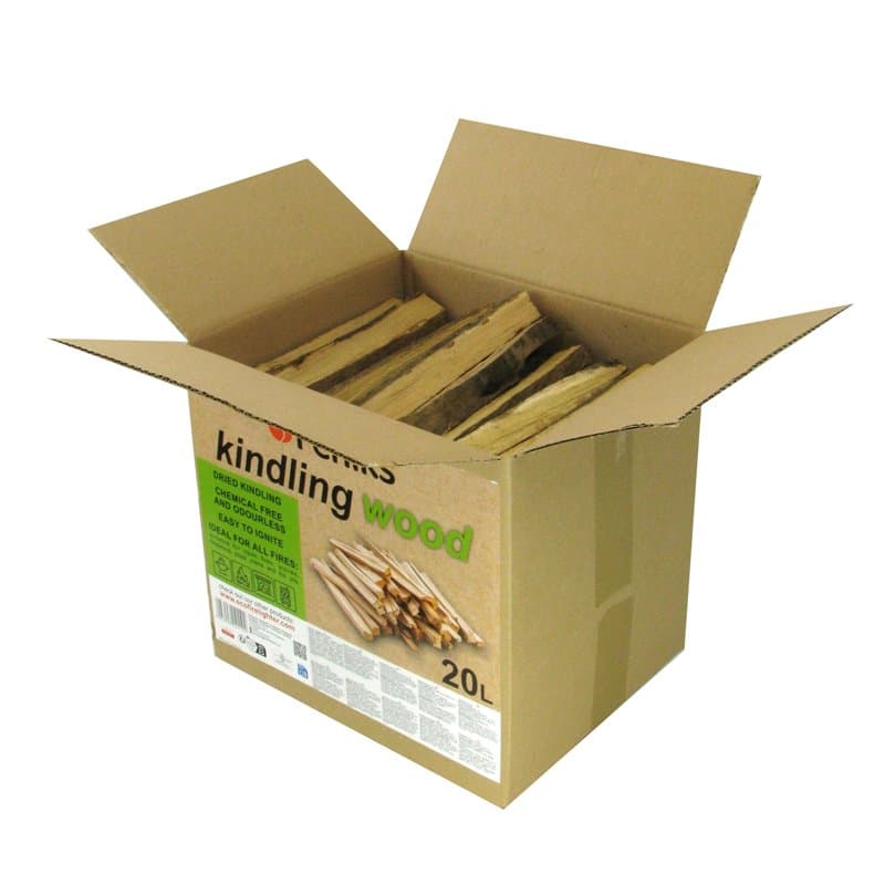 Feniks Bois d'allumage 20 litres (environ 5 à 6 kg) – Bois sec pour cheminée et barbecue (longueur env. 25 cm)