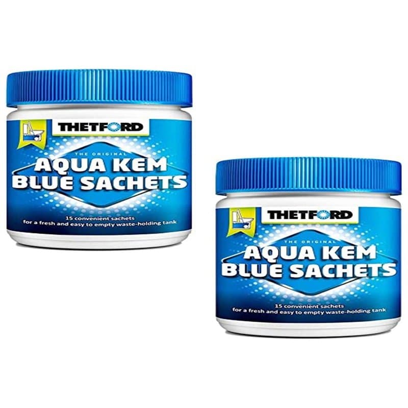 Thetford Mixte Thetford LOT 2 X Aqua KEM Blue SACHETS WC, bleu, Grande EU