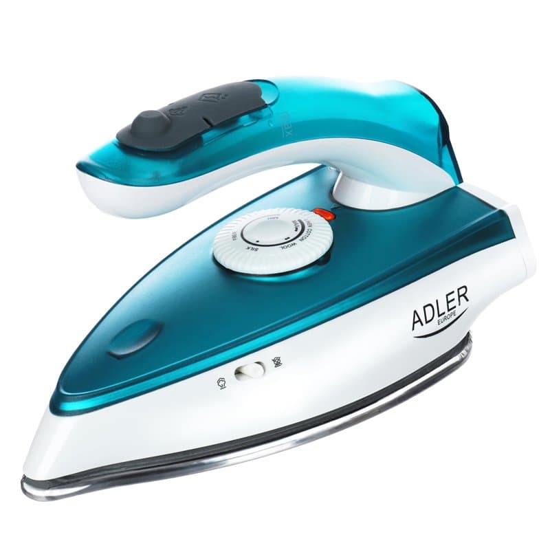 ADLER EUROPE Mini Fer à Repasser – Petit Fer à Repasser de Voyage 1700W – Fer à Vapeur Compact avec Poignée Pliable – Repassage