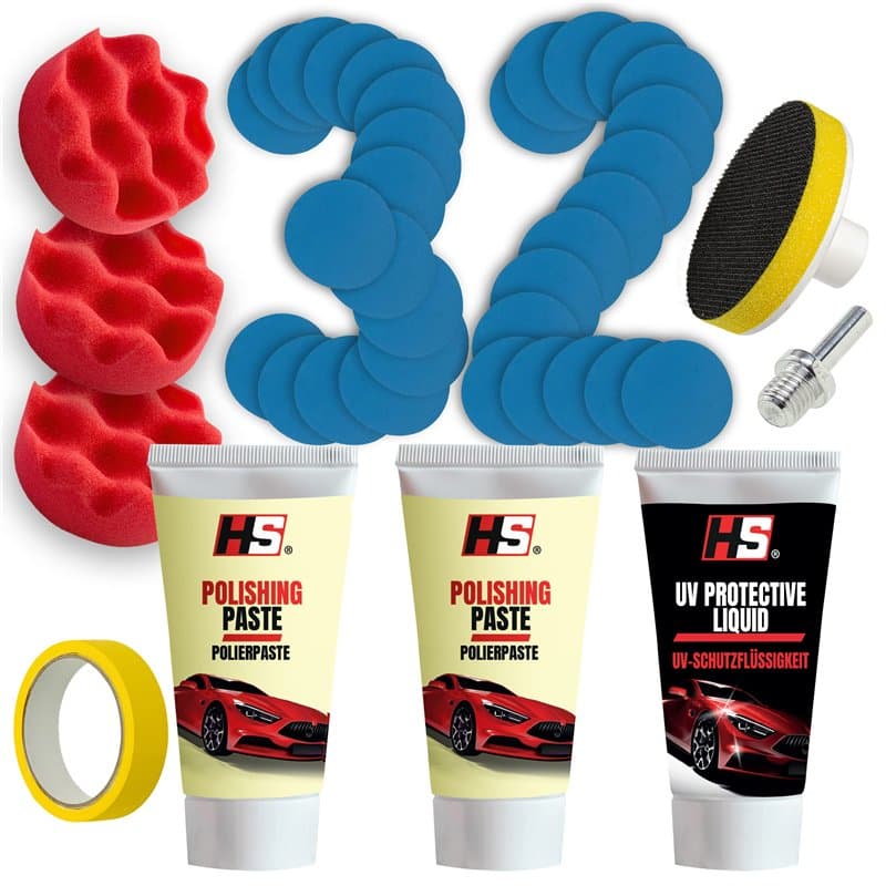 Renovateur phare voiture - HS kit renovation phare voiture - Polish phare voiture - Kit polissage phare voiture - Kit nettoyage