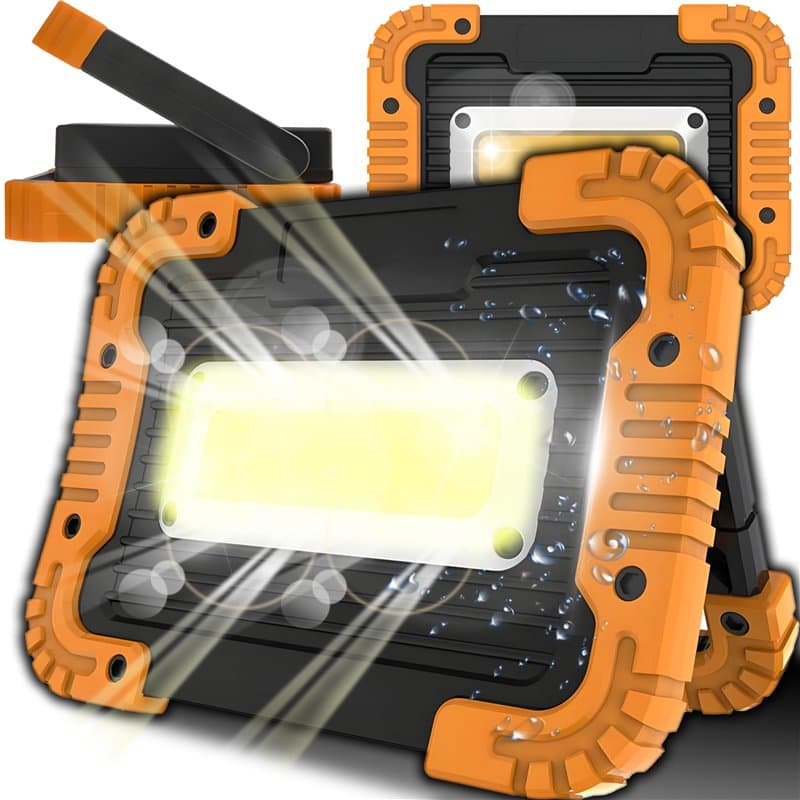Retoo Projecteur de chantier LED 30 W Lampe pour camping, atelier ou chantier, garage, construction, réparation d'urgence, lumiè