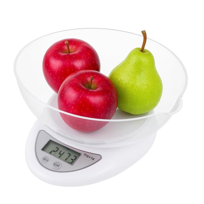 Retoo Balance de Cuisine Électronique de Haute Précision, Écran LCD, Capacité de charge 5 kg, Capacité du bol 800 ml, Alimentati